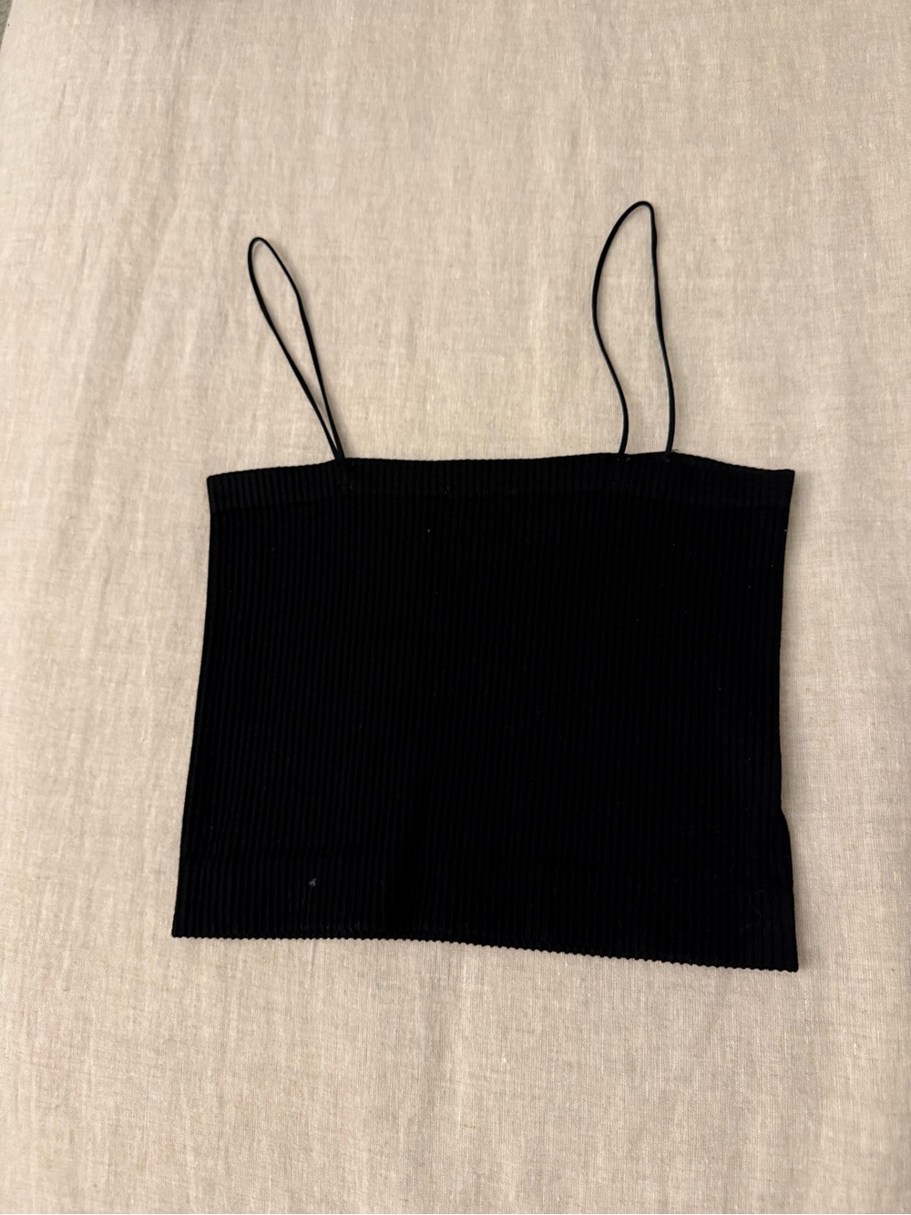 BDG Black Ribbed Spaghetti Strap Crop Top